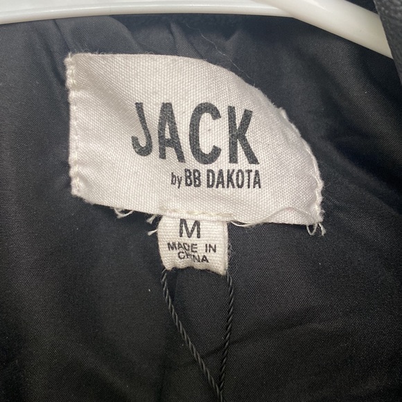 NWT JACK By BB DAKOTA Black Faux Leather Jacket Size Medium - Picture 4 of 6